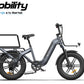 Canasto para niños montado en la bicicleta eléctrica ADO Oasis One, vista lateral