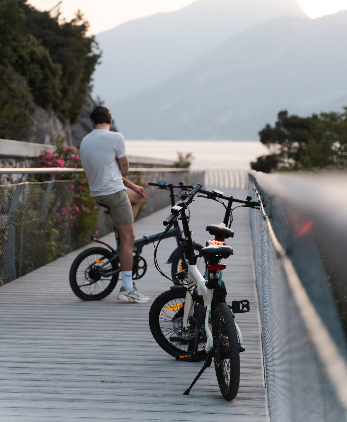 Bicicleta Eléctrica Plegable ADO A20 Lite en uso
