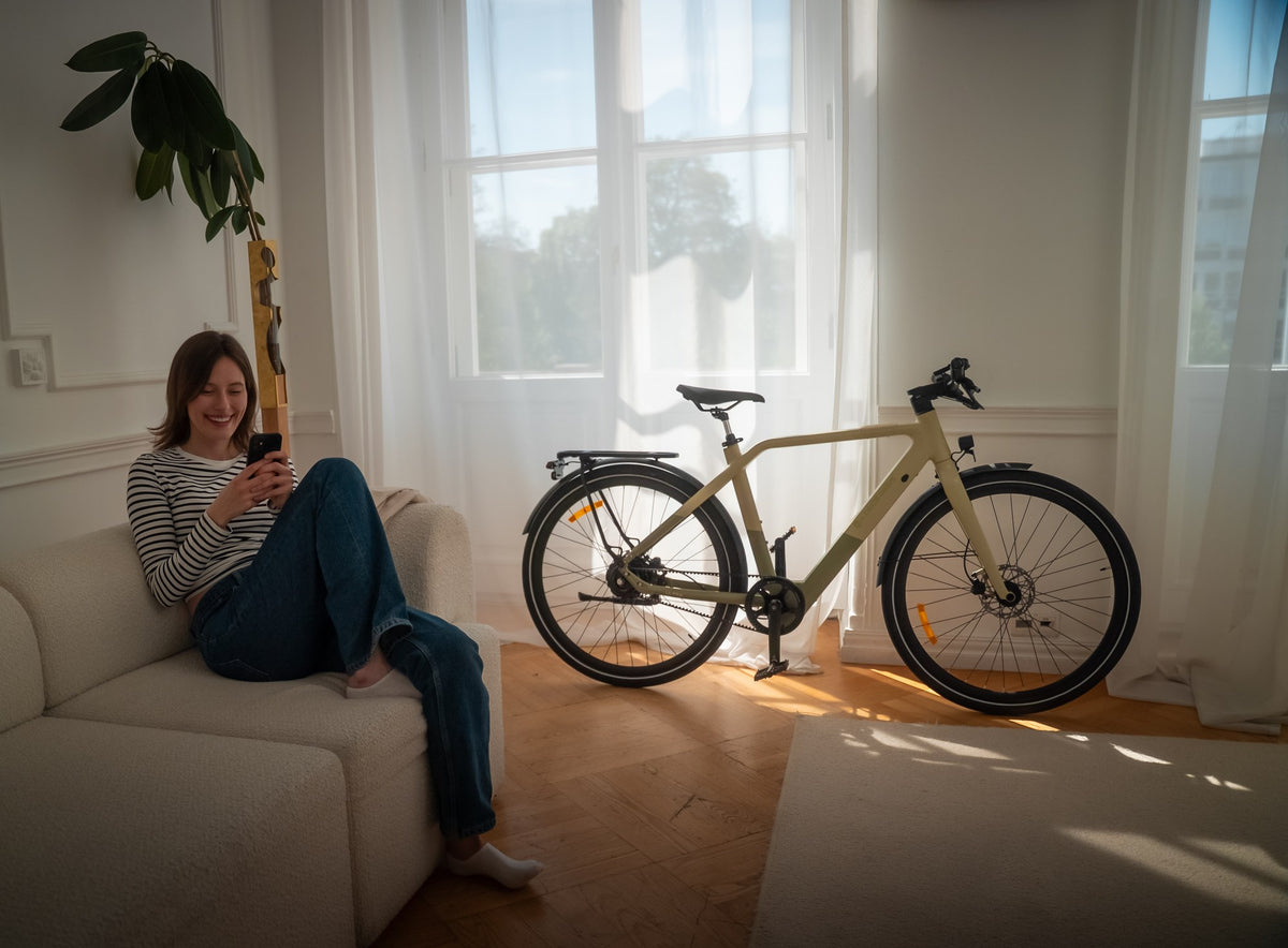 Bicicleta Eléctrica ADO Air 30 en uso