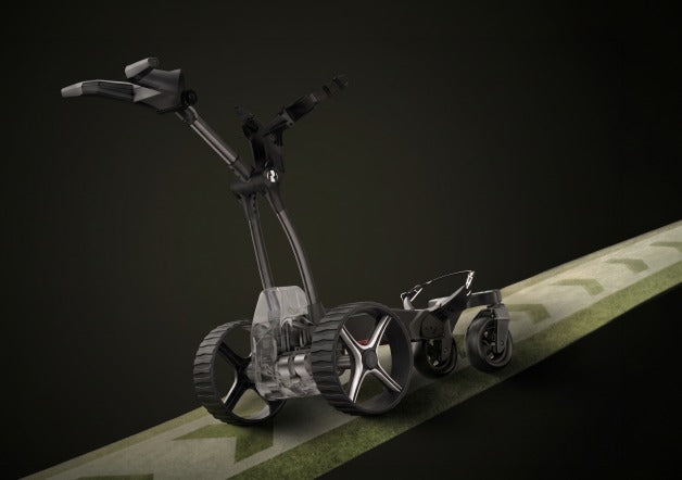 Diseño 4+1 del carro de golf eléctrico NAVEE Birdie: dos ruedas traseras de 11 pulgadas, dos delanteras universales y una antivuelco - E-Mobility Chile