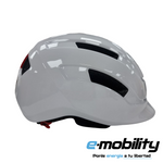 Casco Urbano Multiuso E-Mobility blanco, vista lateral - E-Mobility Chile, Las Condes