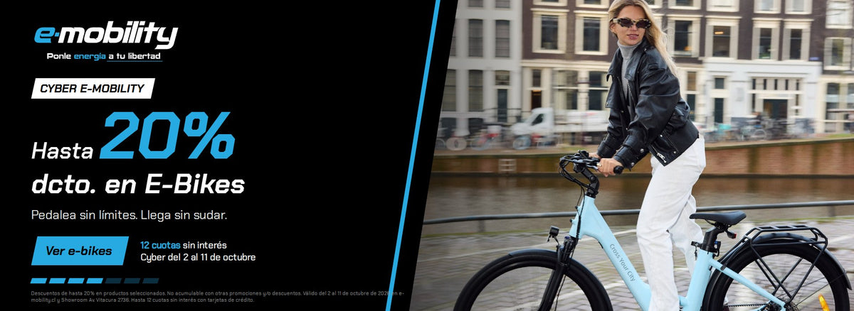 Cyber E-Mobility: hasta 20% de descuento en bicicletas eléctricas, 12 cuotas sin interés, del 2 al 11 de octubre