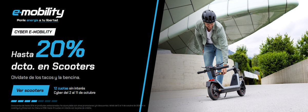Cyber E-Mobility: hasta 20% de descuento en scooters eléctricos, 12 cuotas sin interés, del 2 al 11 de octubre