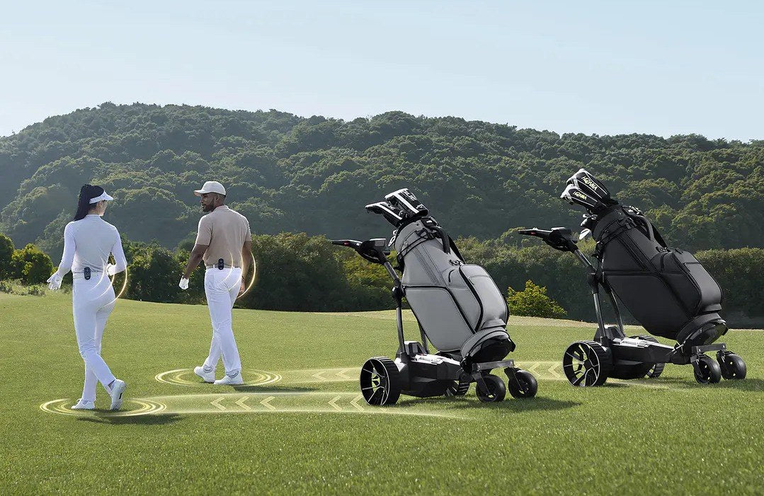 Golf Push Cart Navee Birdie 3X en el campo