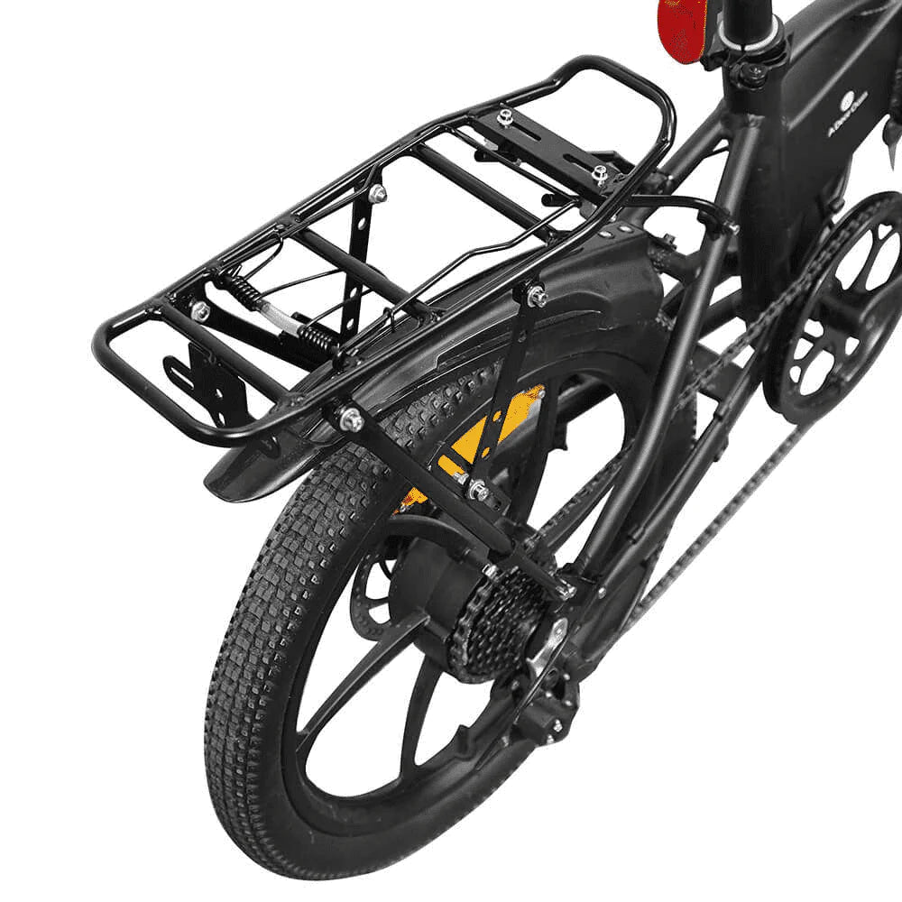 Parrilla trasera ADO para bicicletas eléctricas A20, vista trasera - E-Mobility Chile, Las Condes