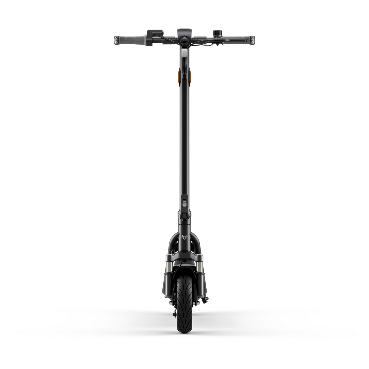 Scooter Eléctrico NIU KQi100F gris, vista frontal - E-Mobility Chile, Las Condes