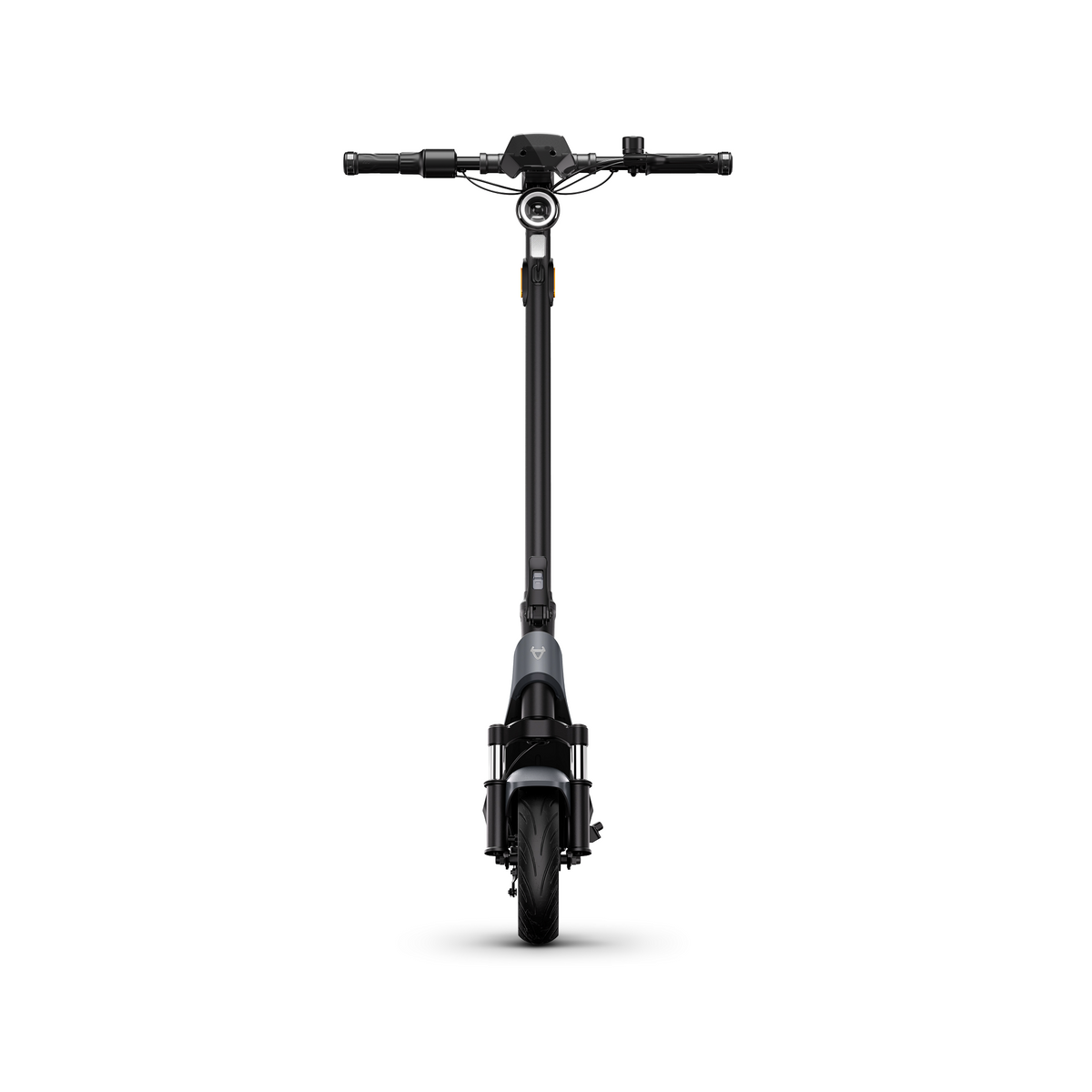 Scooter Eléctrico NIU KQi200F gris, vista frontal - E-Mobility Chile, Las Condes
