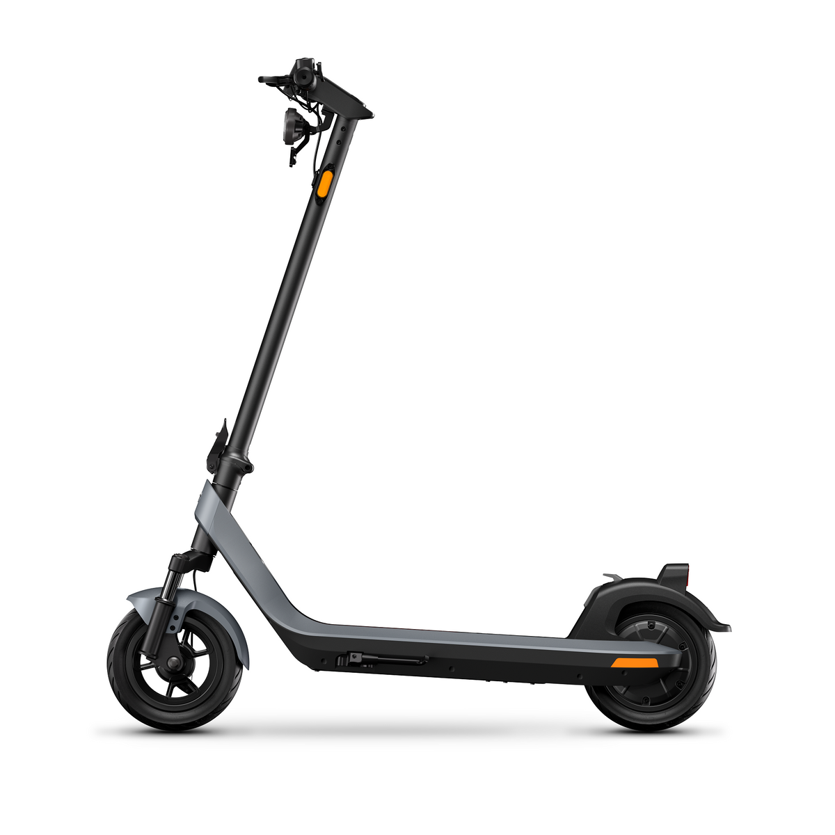 Scooter Eléctrico NIU KQi200F gris, vista lateral - E-Mobility Chile, Las Condes