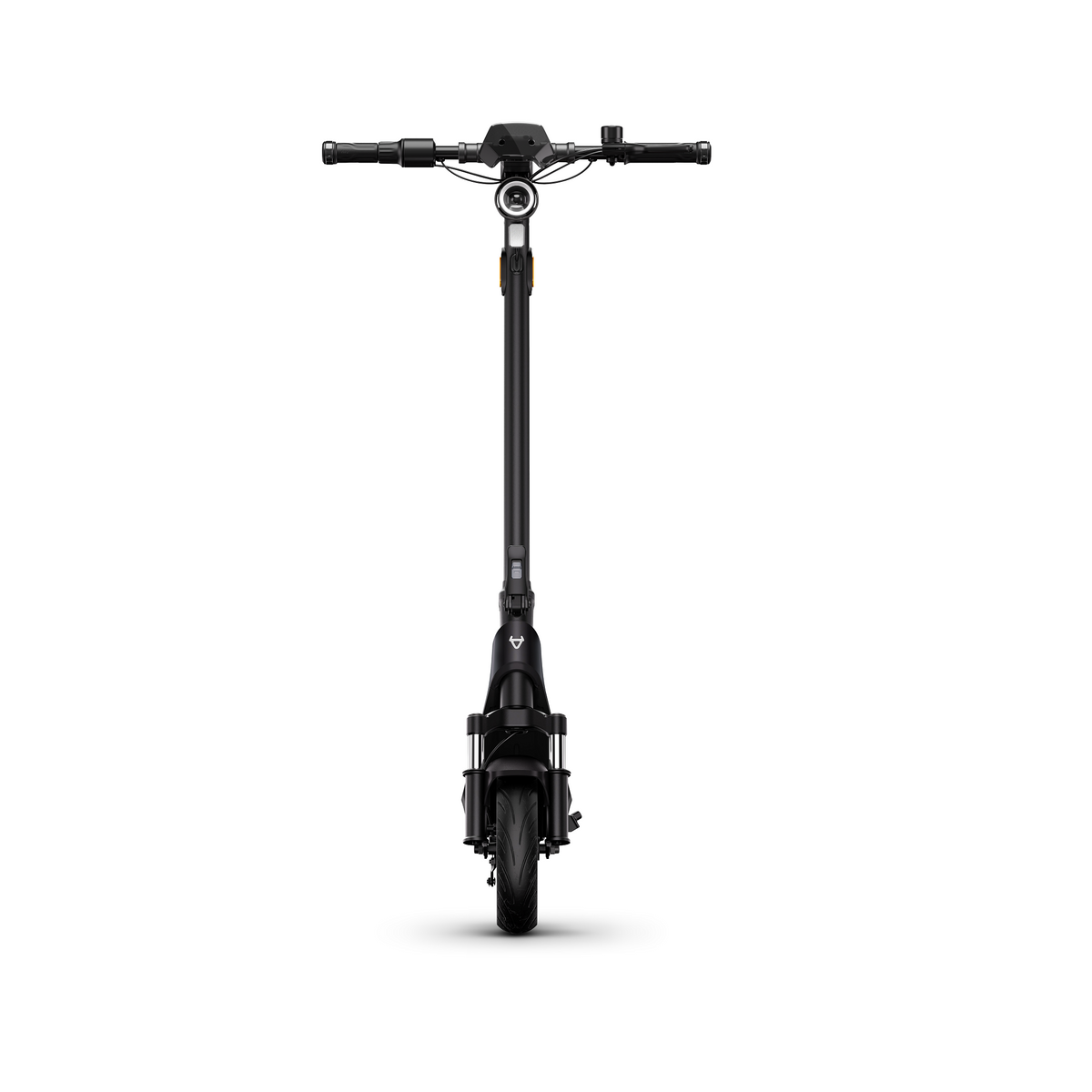 Scooter Eléctrico NIU KQi200F negro, vista frontal - E-Mobility Chile, Las Condes