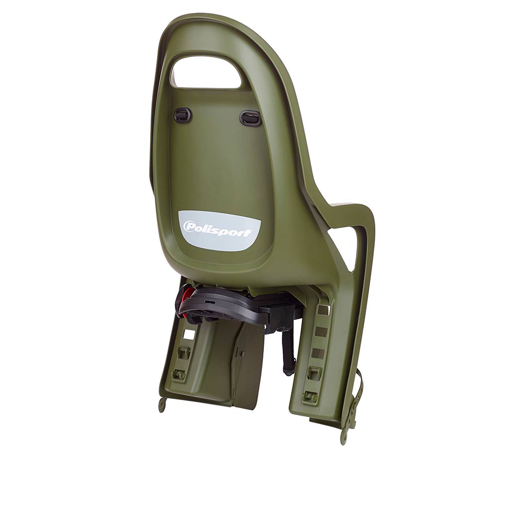 Silla Porta Bebé Polisport Groovy 29" CFS para Parrilla crema, vista lateral - E-Mobility Chile, Las Condes