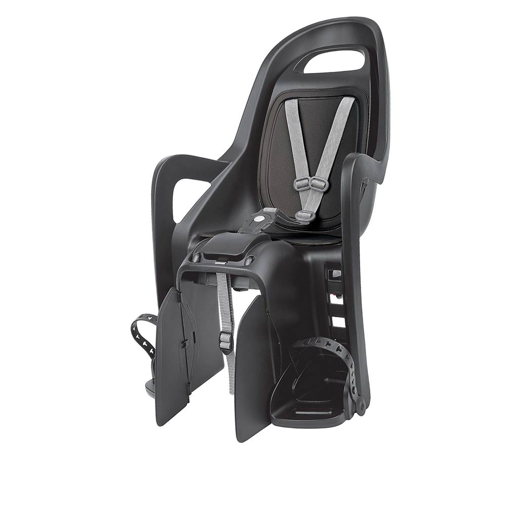 Silla Porta Bebé Polisport Groovy 29" CFS para Parrilla gris, vista lateral - E-Mobility Chile, Las Condes