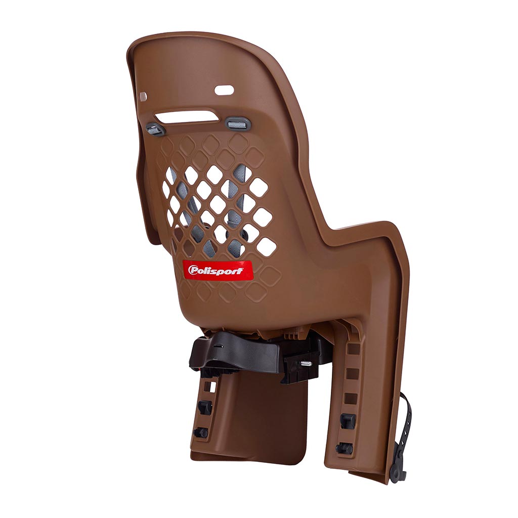 Silla Porta Bebé Polisport Joy 29" CFS para Parrilla gris, vista lateral - E-Mobility Chile, Las Condes